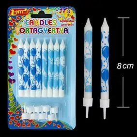 Szálas gyertya - Kék lufis