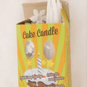 Szálas gyertya + tartó 15-15db fehér