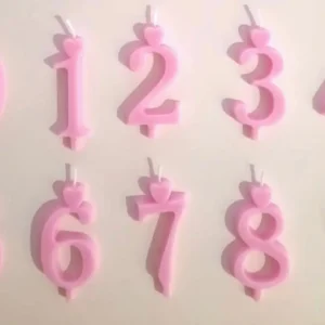 Számgyertya - Kicsi Rózsaszín