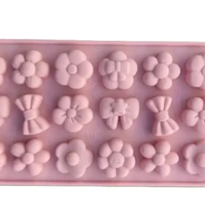 Szilikon csokoládé forma – Virágok és masnik