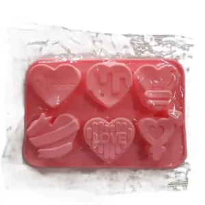 Szilikon forma - Szivecskés muffin