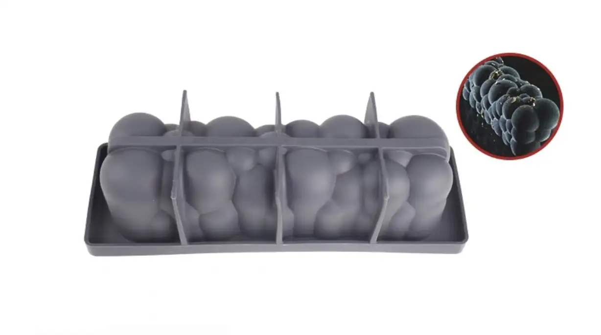 Szilikon mousse forma - 3D buborékok hosszúkás