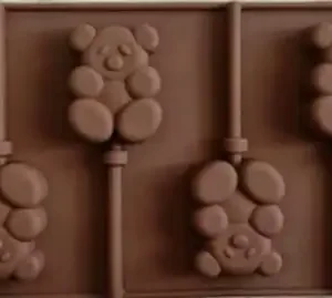 Szilikon nyalóka forma - Macik