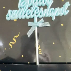 Torta beszúró -  Boldog születésnapot babakék  domború