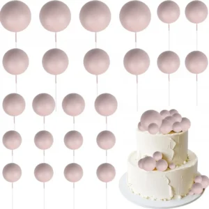 Torta beszúró - Mályva  gömb 10db