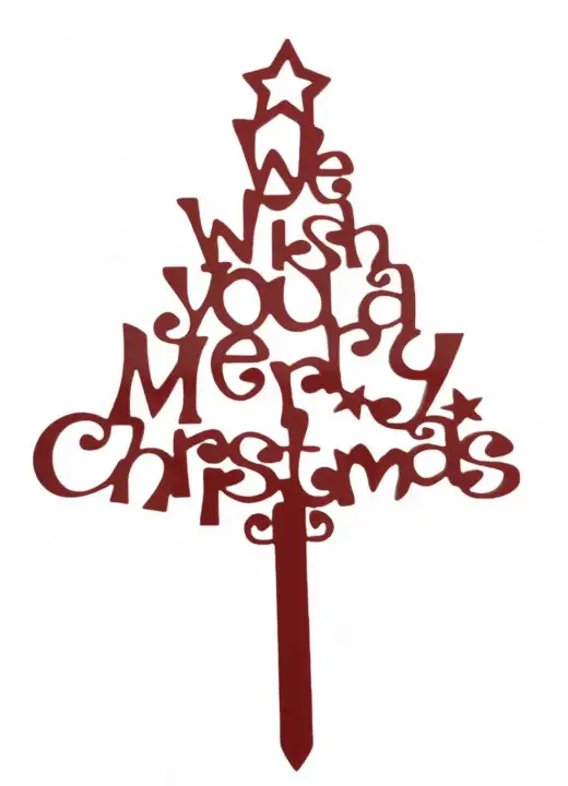 Torta beszúró - Marry Christmas akril