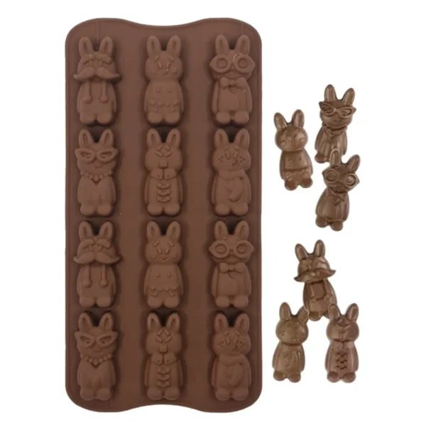 Szilikon bonbon és csokoládé forma  – Nyúl