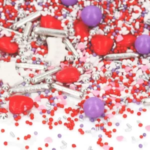 CM Szórócukor mix Royal Romance 80g - Lila Piros Szivecskés