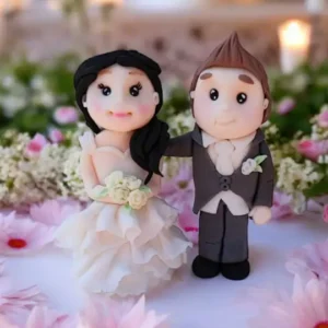 Cukorfigura - Esküvői pár Menyasszony - Vőlegény