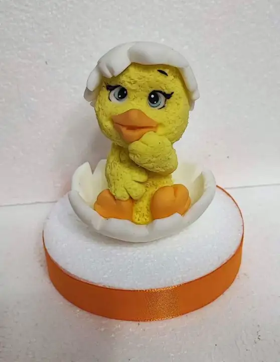 Cukorfigura - Kiskacsa tojáshéjjal