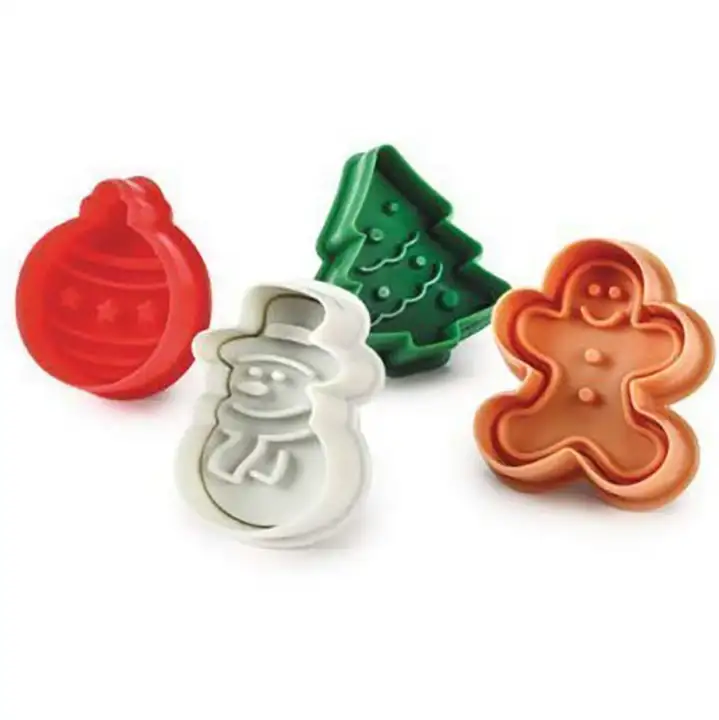 4 darabos karácsonyi mintájú fondant és marcipán mintázó