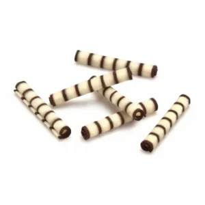 Csokoládé dekoráció - Mini csíkos rúd 100g