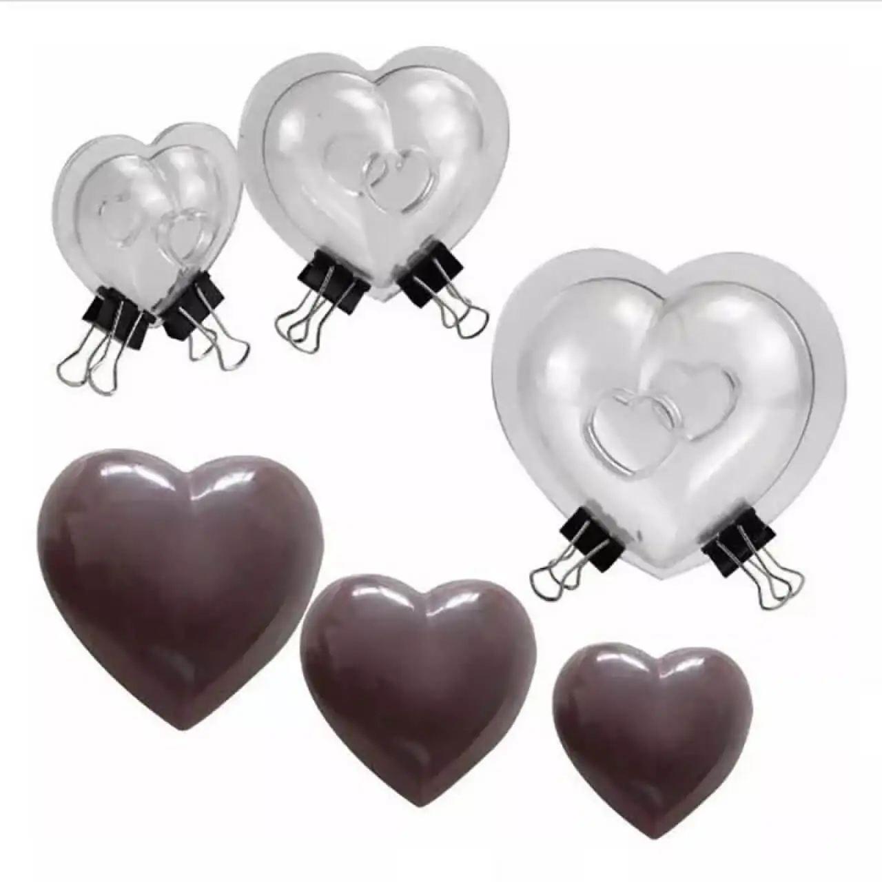 Csokoládé Öntőforma – 3D Szívek