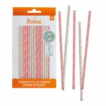 Decora Szívószál - Rózsaszín 80db
