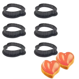 6 darabos tarte forma, desszert gyűrű – Szív
