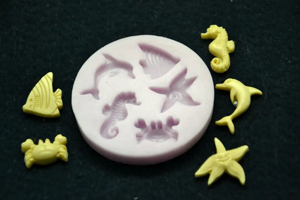 Fondant és marcián mintázó szilikon - Tengeri állatok 5db