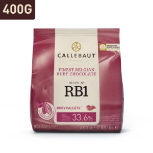 Callebaut belga csokoládé pasztilla – 33,6% RB1 Ruby tejcsokoládé  400g