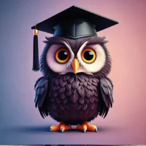 Ballagás bagoly szögletes 20x20cm