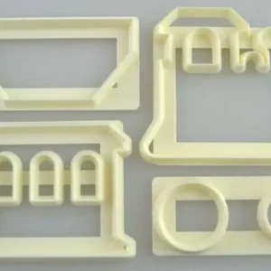 Kiszúró 4 részes műanyag - Vonat