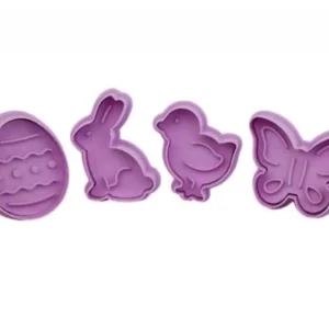 Kiszúró szett húsvéti  –pillangó, nyúl, csibe, tojás – 4db-os