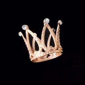 Korona műanyag dísz mini - Arany - 3,2cm x 3,4cm