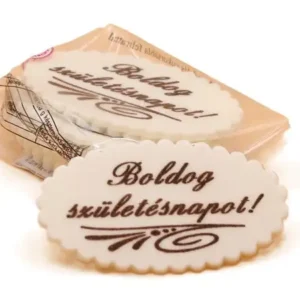 Marcipán tábla Pro. - Boldog  születésnapot - Ovális 8g