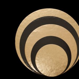 Tortaalátét Black and Gold kollekció – Vastag, kerek 26 cm