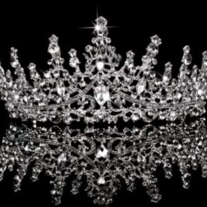 Korona dísz - ezüst köves