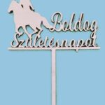 Torta beszúró fa - Lovas fiú  Boldog születésnapot  - Natúr  18,5x15cm