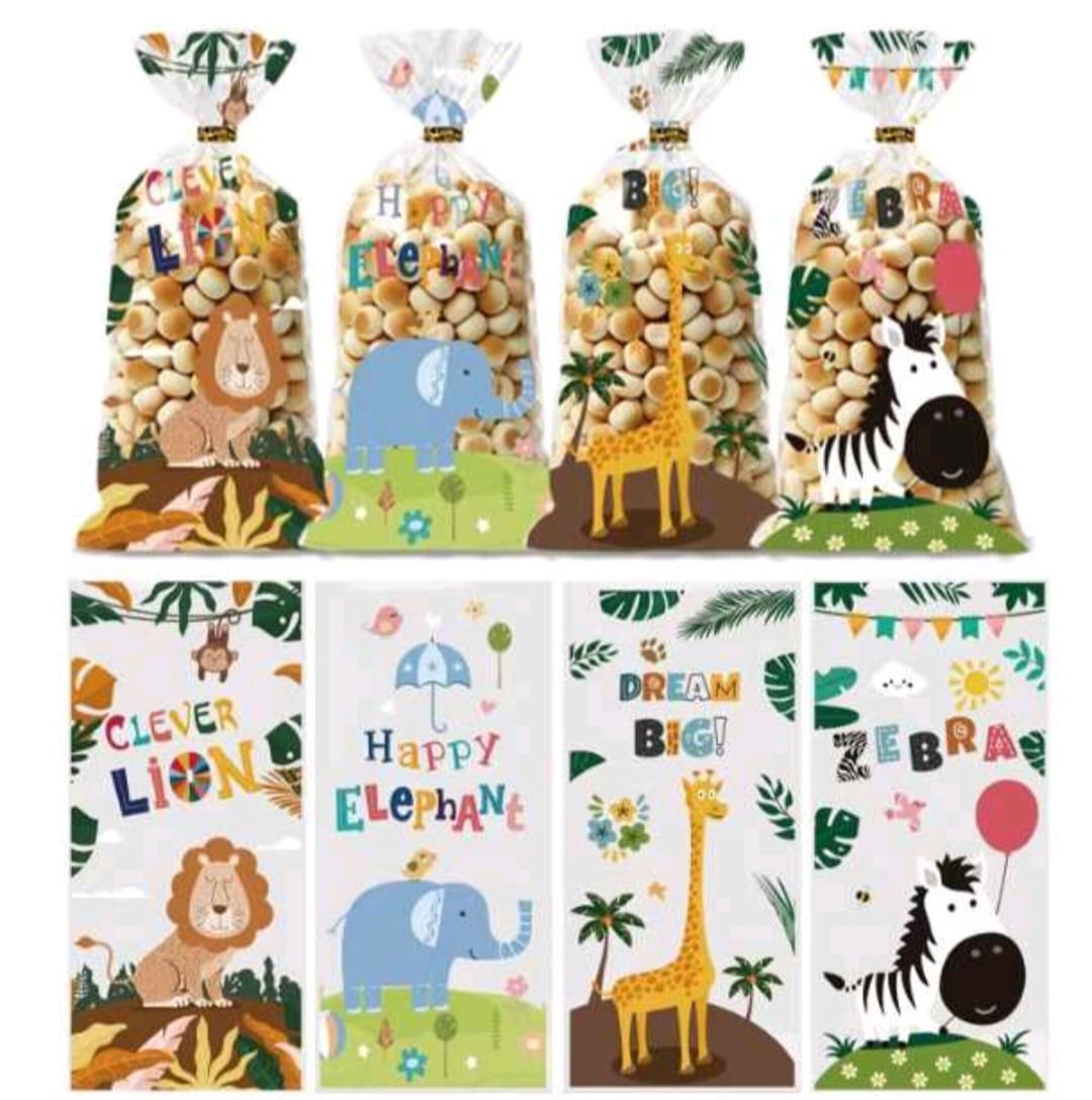 Sütis tasak - Safari állatok - Sütinyalókához, keszhez, aprósütihez - 12db