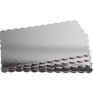 Tortaalátét - Téglalap - Ezüst 35x45m