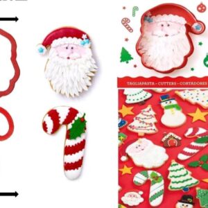 Kiszúró szett karácsonyi - Mikulás és Cukorbot