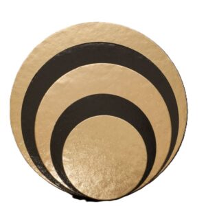 Tortaalátét Black and Gold kollekció – Vastag, kerek 25 cm