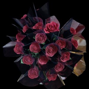 Kézműves ostyavirág rózsa díszcsomagolásban - 1db