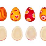 CM Basics Fehér csokoládé tojás bonbon héj - színes húsvéti