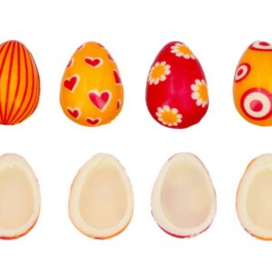 CM Basics Fehér csokoládé tojás bonbon héj - színes húsvéti