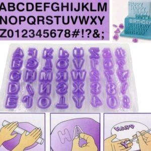 Kiszúró - Műanyag nagybetűk, számok és írásjelek kiszúró szett