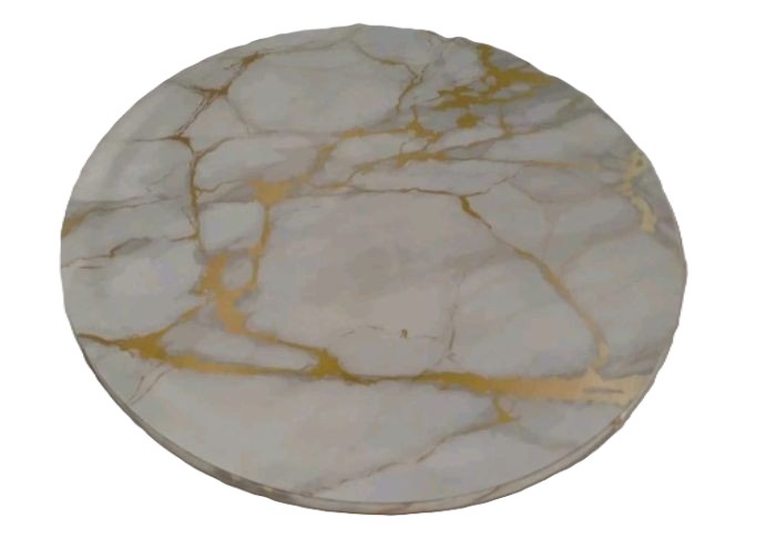 Tortadob - Fehér arany márvány mintás 30cm