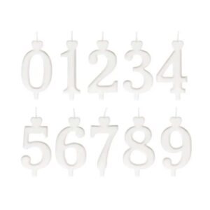 Számgyertya - Kicsi Fehér