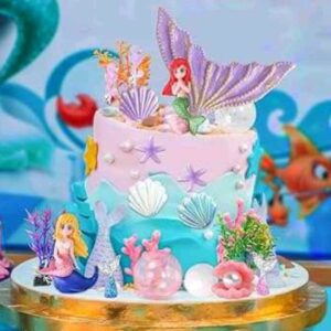 Tortadísz - Hableány sellős beszúró szett 19 részes