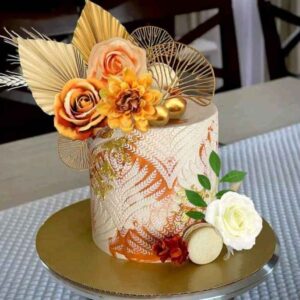 Tortadísz - Pasztell selyem virágok 10részes