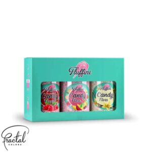 Fluffini ízesített vattacukor alapanyag Candy Floss Pack - 3x150g (Málna, Tutti-Frutti, Vanília)