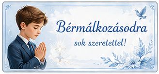 Cukortábla Bérmálkozásodra fiús kék